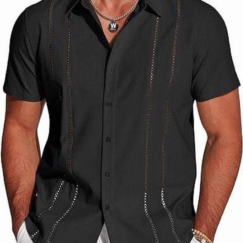  Men'S Cuban Guayabera Shirt 