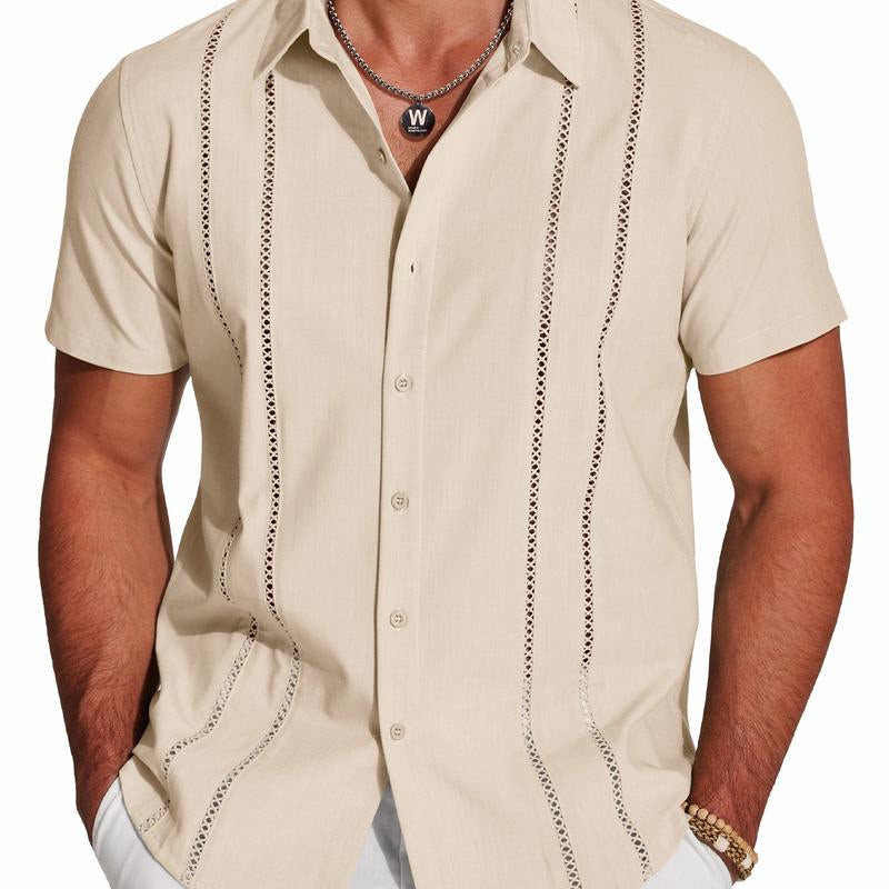  Men'S Cuban Guayabera Shirt 
