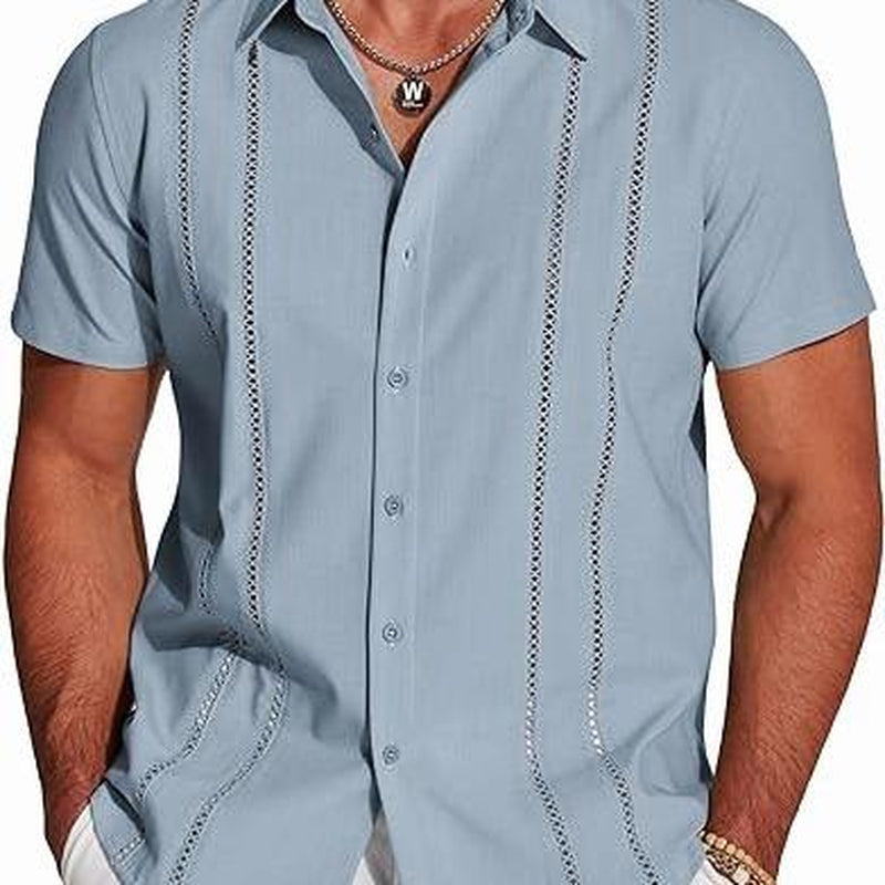  Men'S Cuban Guayabera Shirt 