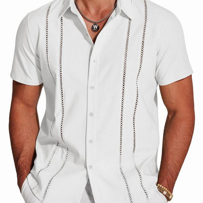  Men'S Cuban Guayabera Shirt 